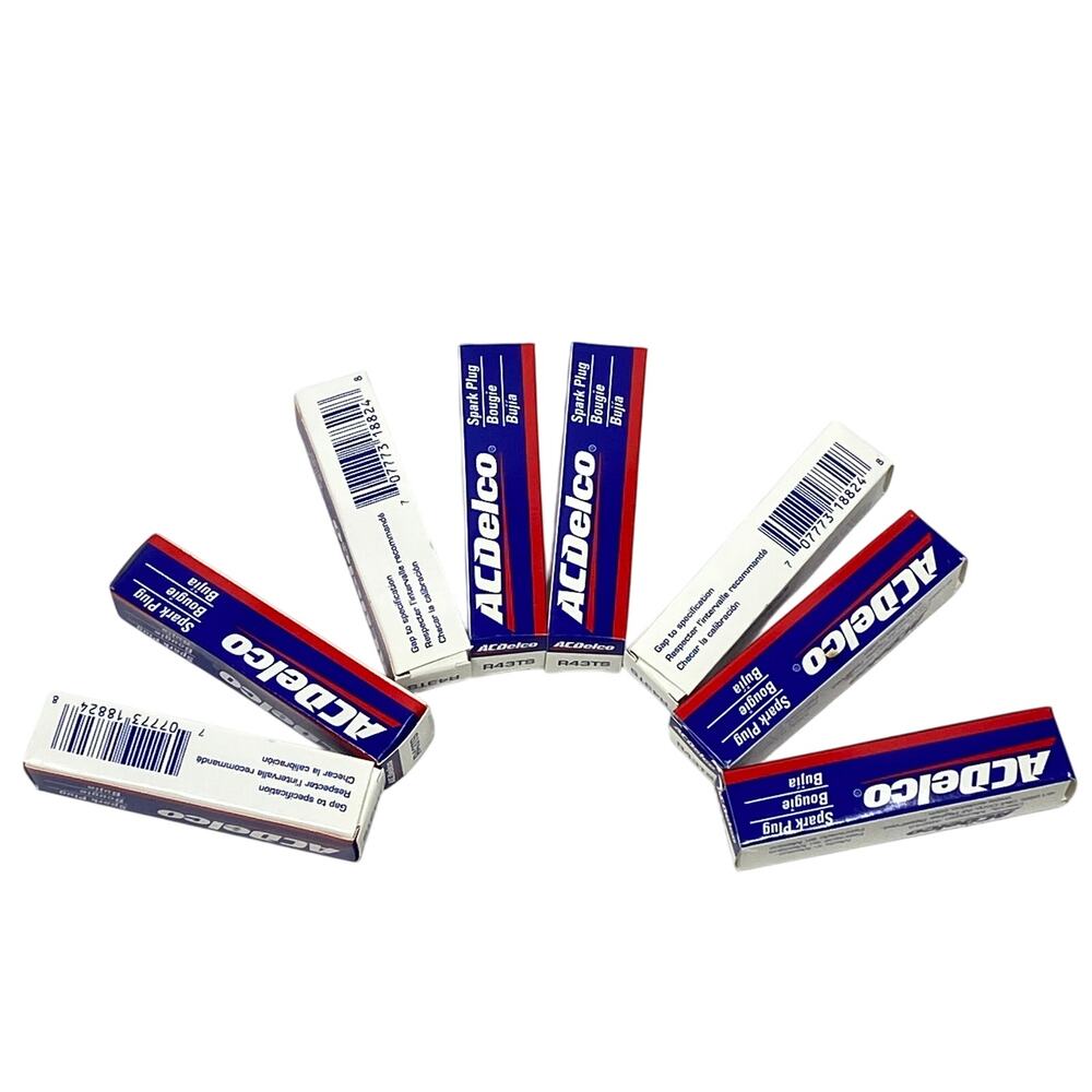 AC Delco R43TS Spark Plug Lot of 8 Ford GMC V8 V6 New